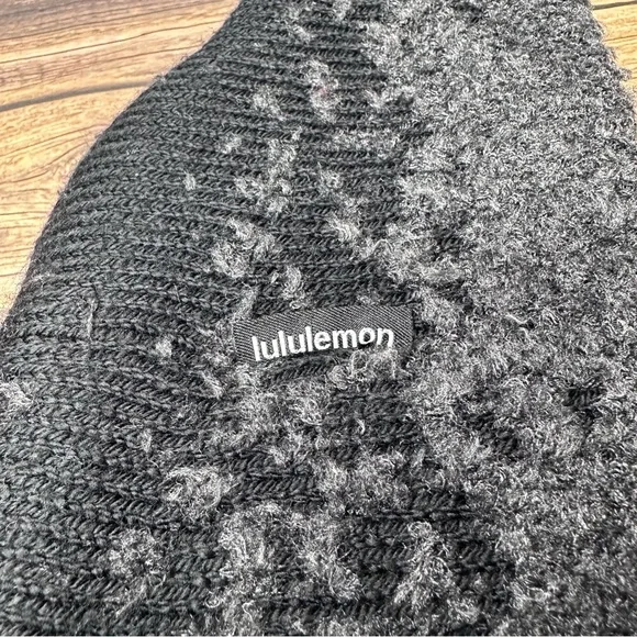 NWT Lululemon Ombre Knit Textured Ear Warmer ONE SIZE (Black Grey) - Picture 4 of 10